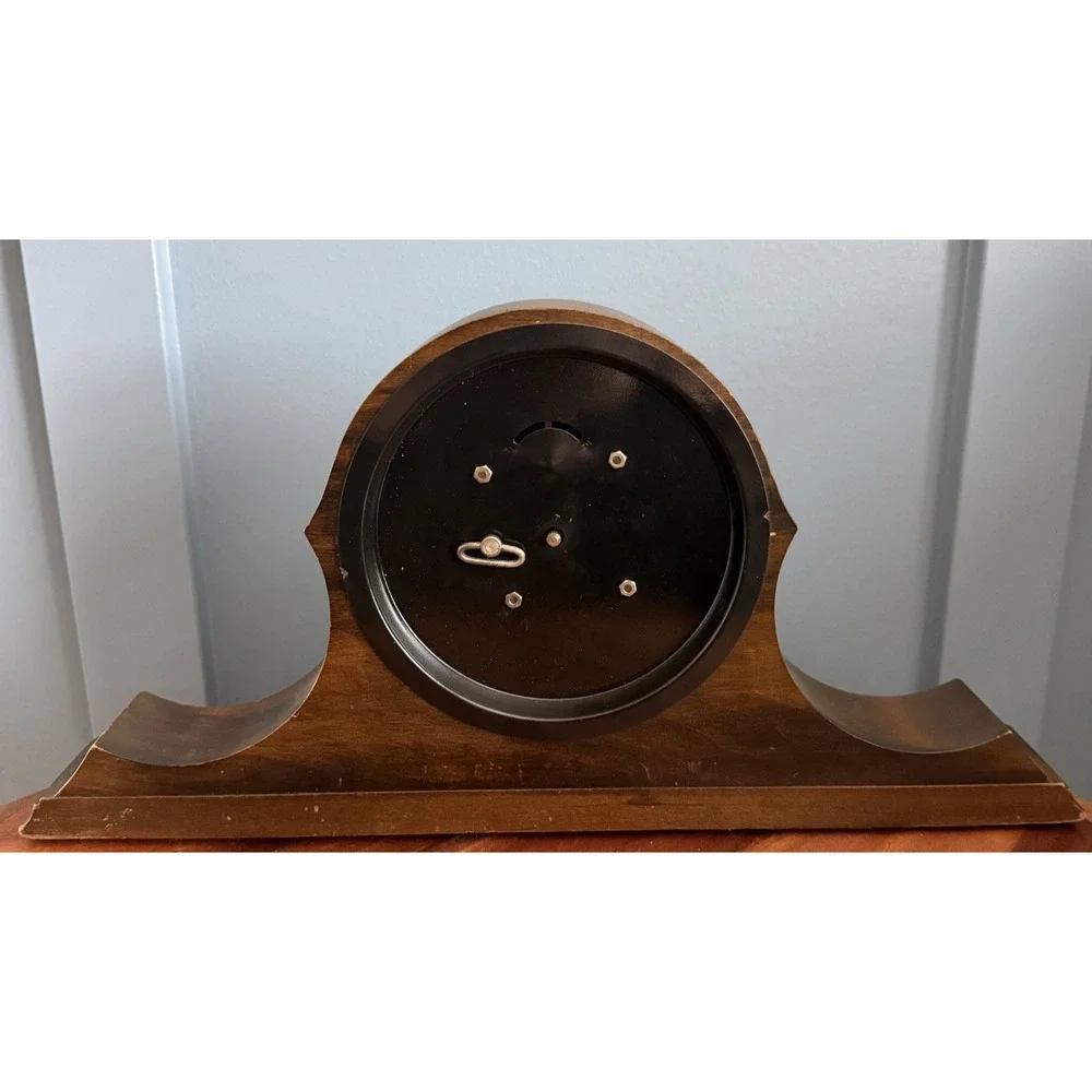 Gilbert Tambour Wooden Mantel Clock Vintage Wind‎ Up Working but Needs Service